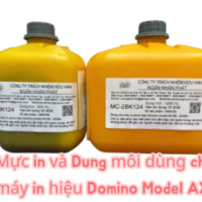 Mực in và dung môi dùng cho máy in phun hiệu Domino model AX 150